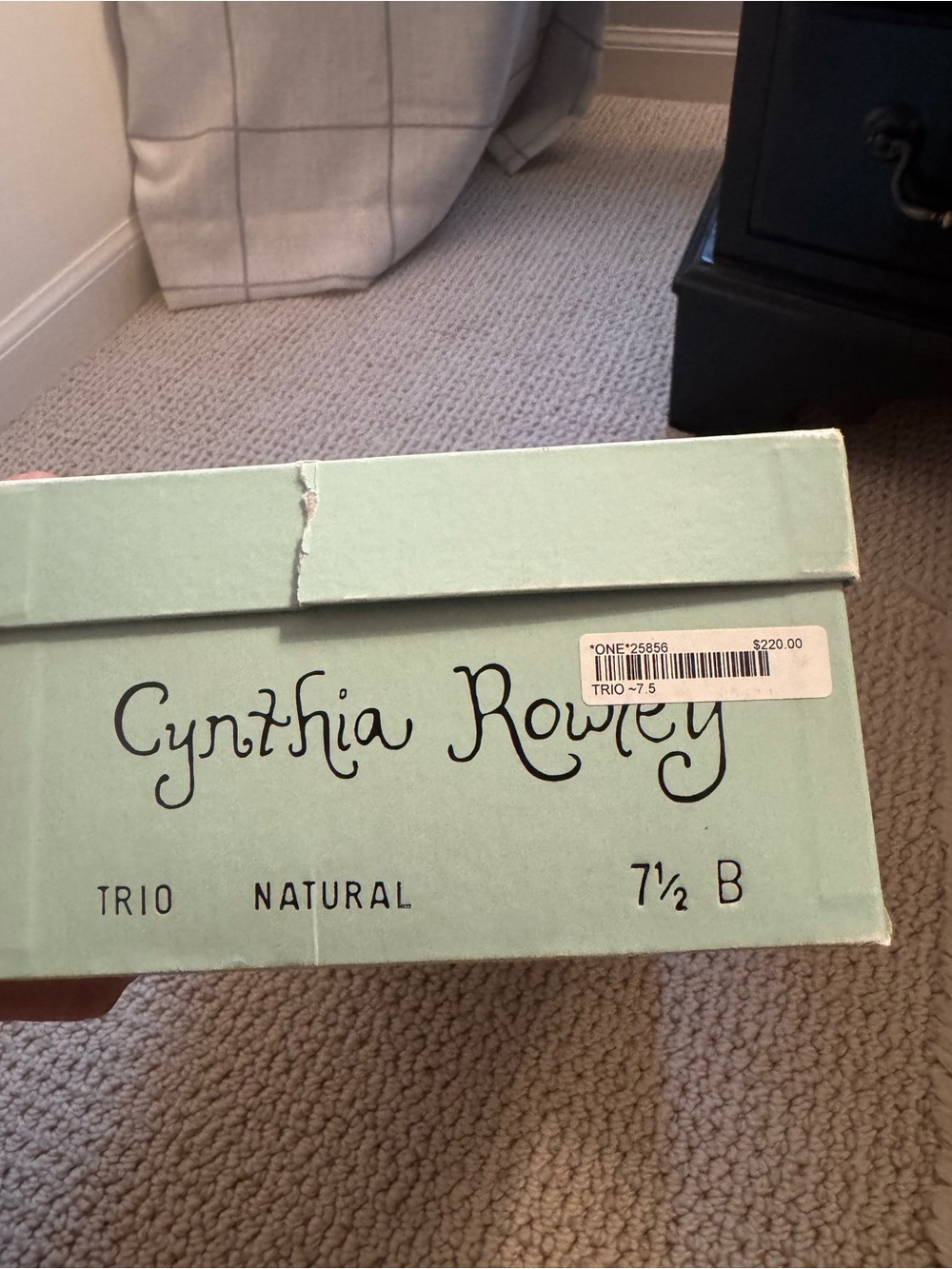 Cynthia Rowley Trio Natural Kitten Heel Mule - 7.5 - Picture 3 of 3